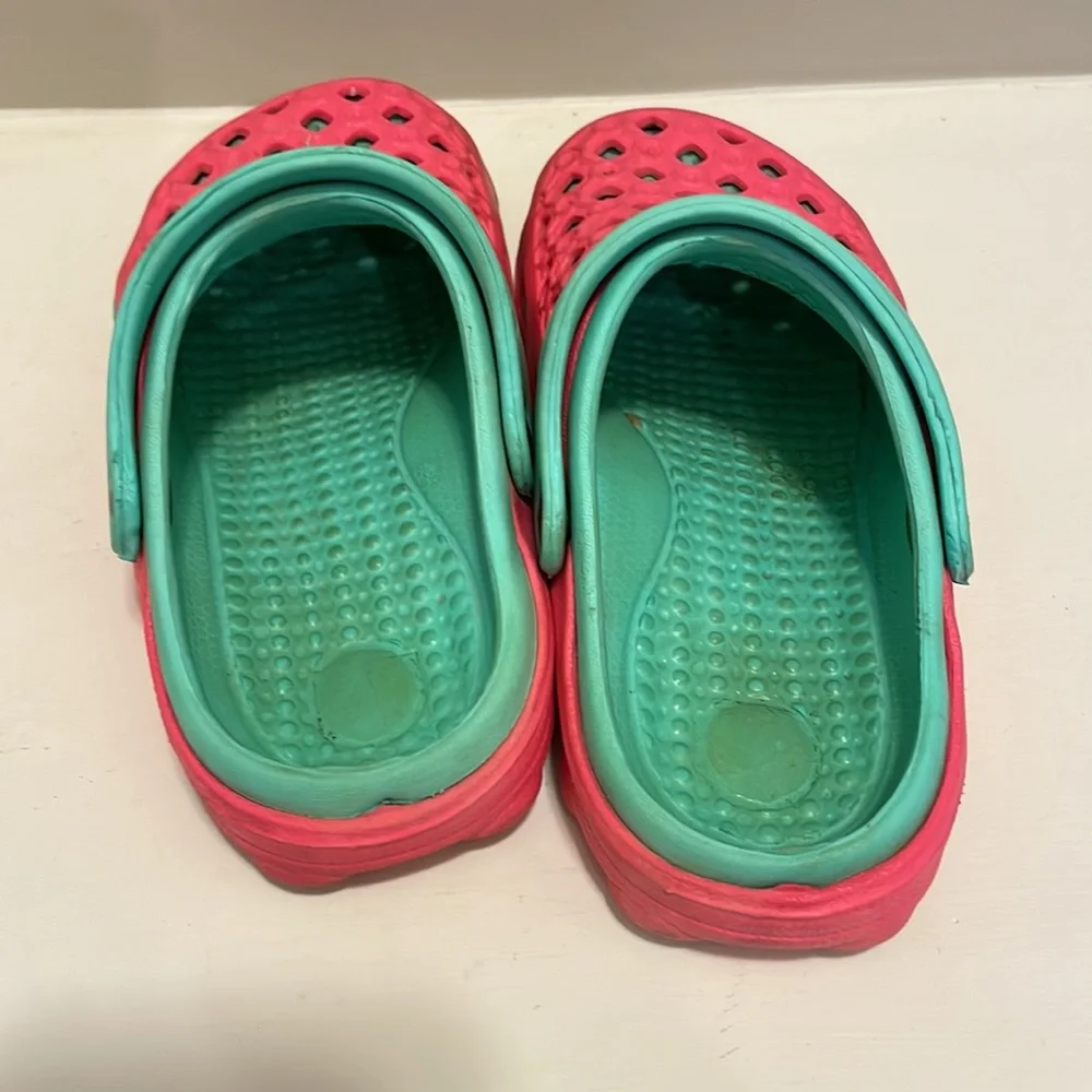 Cute pink and green water shoes